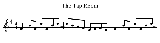 The Tap Room - staff notation