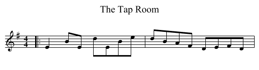 The Tap Room - staff notation