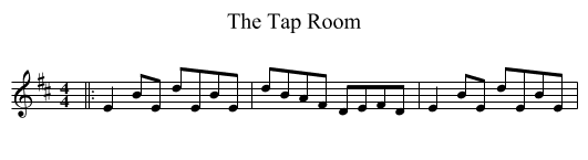 The Tap Room - staff notation