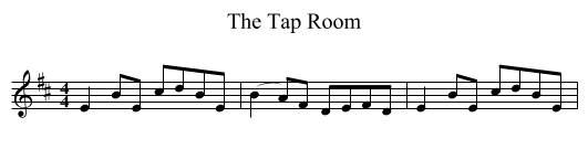 The Tap Room - staff notation