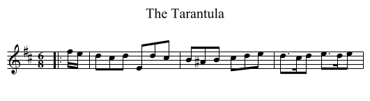 The Tarantula - staff notation