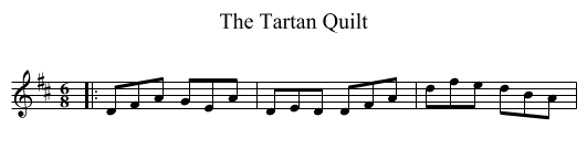 The Tartan Quilt - staff notation