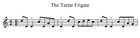 The Tartar Frigate - staff notation