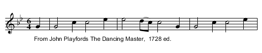 The Tatler    tune #1 - staff notation