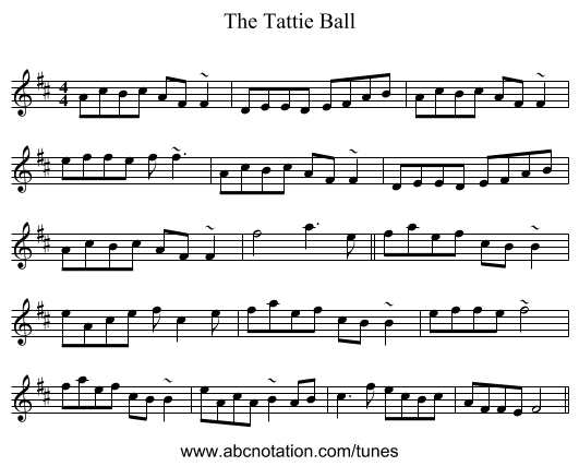 The Tattie Ball - staff notation