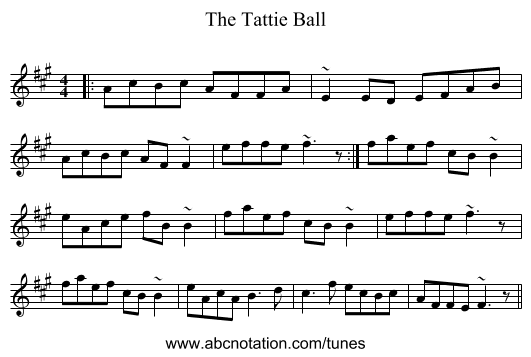 The Tattie Ball - staff notation