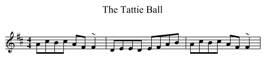 The Tattie Ball - staff notation