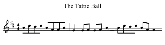 The Tattie Ball - staff notation
