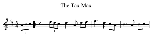 The Tax Max - staff notation