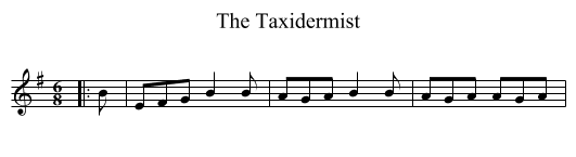 The Taxidermist - staff notation