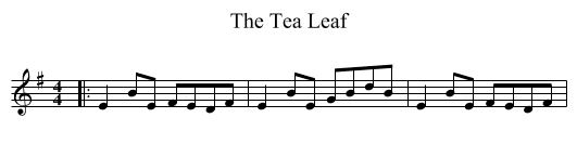 The Tea Leaf - staff notation