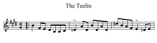 The Teelin - staff notation