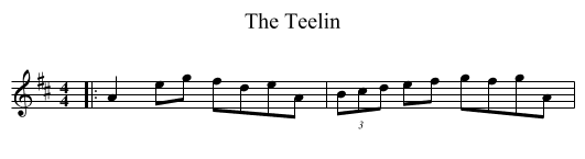 The Teelin - staff notation