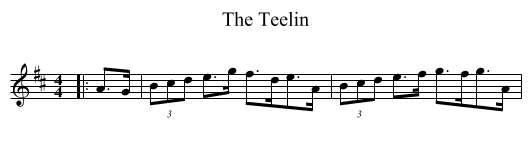 The Teelin - staff notation