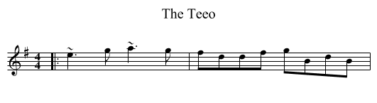 The Teeo - staff notation