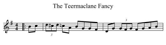 The Teermaclane Fancy - staff notation
