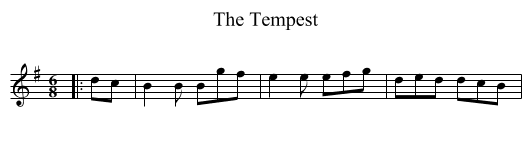 The Tempest - staff notation