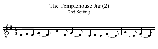 The Templehouse Jig (2) - staff notation