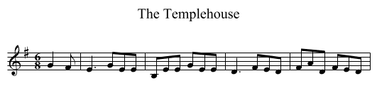 The Templehouse - staff notation