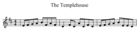 The Templehouse - staff notation