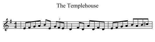 The Templehouse - staff notation