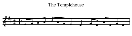 The Templehouse - staff notation