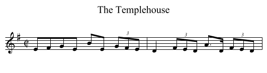 The Templehouse - staff notation
