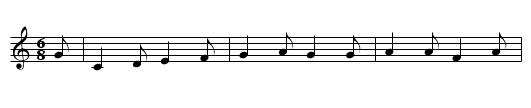 The Tenderfoot - staff notation