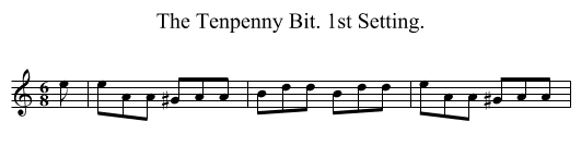 The Tenpenny Bit. 1st Setting. - staff notation