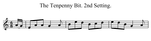 The Tenpenny Bit. 2nd Setting. - staff notation