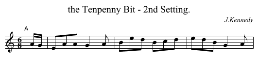 the Tenpenny Bit - 2nd Setting. - staff notation