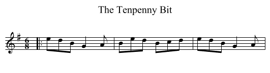 The Tenpenny Bit - staff notation