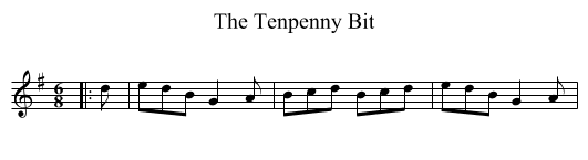 The Tenpenny Bit - staff notation