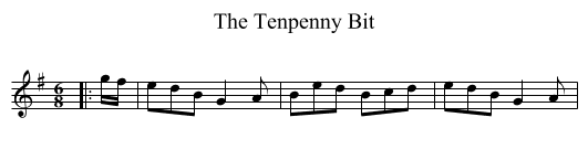 The Tenpenny Bit - staff notation