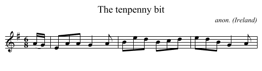 The tenpenny bit - staff notation