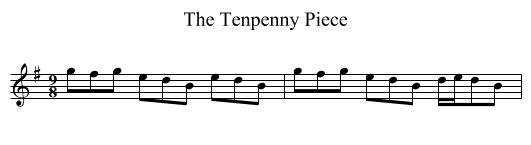 The Tenpenny Piece - staff notation