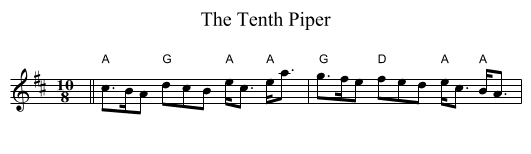 The Tenth Piper - staff notation