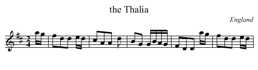 the Thalia - staff notation