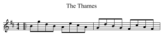 The Thames - staff notation