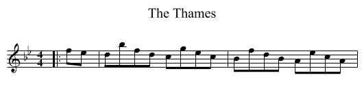 The Thames - staff notation