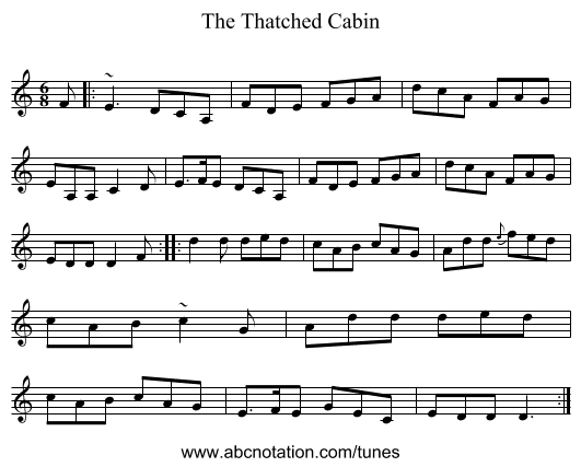 The Thatched Cabin - staff notation