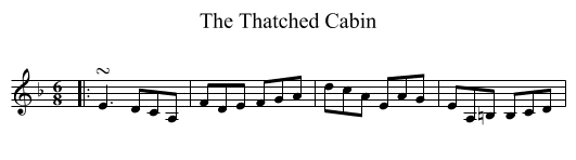 The Thatched Cabin - staff notation