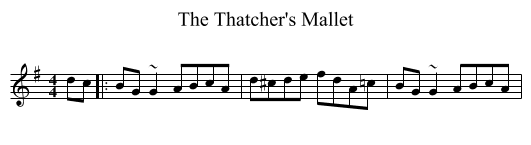 The Thatcher's Mallet - staff notation