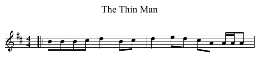 The Thin Man - staff notation