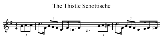 The Thistle Schottische - staff notation