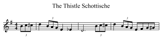The Thistle Schottische - staff notation