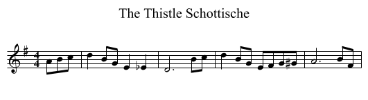 The Thistle Schottische - staff notation