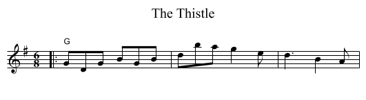The Thistle - staff notation
