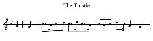 The Thistle - staff notation