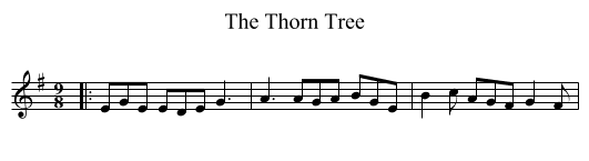 The Thorn Tree - staff notation